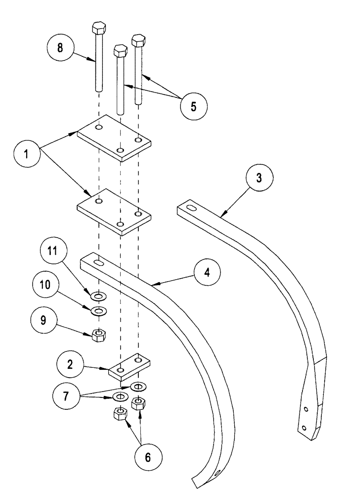 Схема запчастей Case IH NFX - (9-36) - SOLID MOUNT SHANK ASSEMBLY (09) - CHASSIS