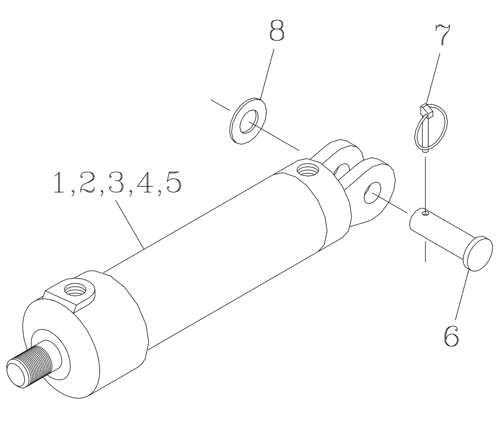 Схема запчастей Case IH 7700 - (B02[13]) - HYDRAULIC CYLINDER {Steering} Hydraulic Components & Circuits