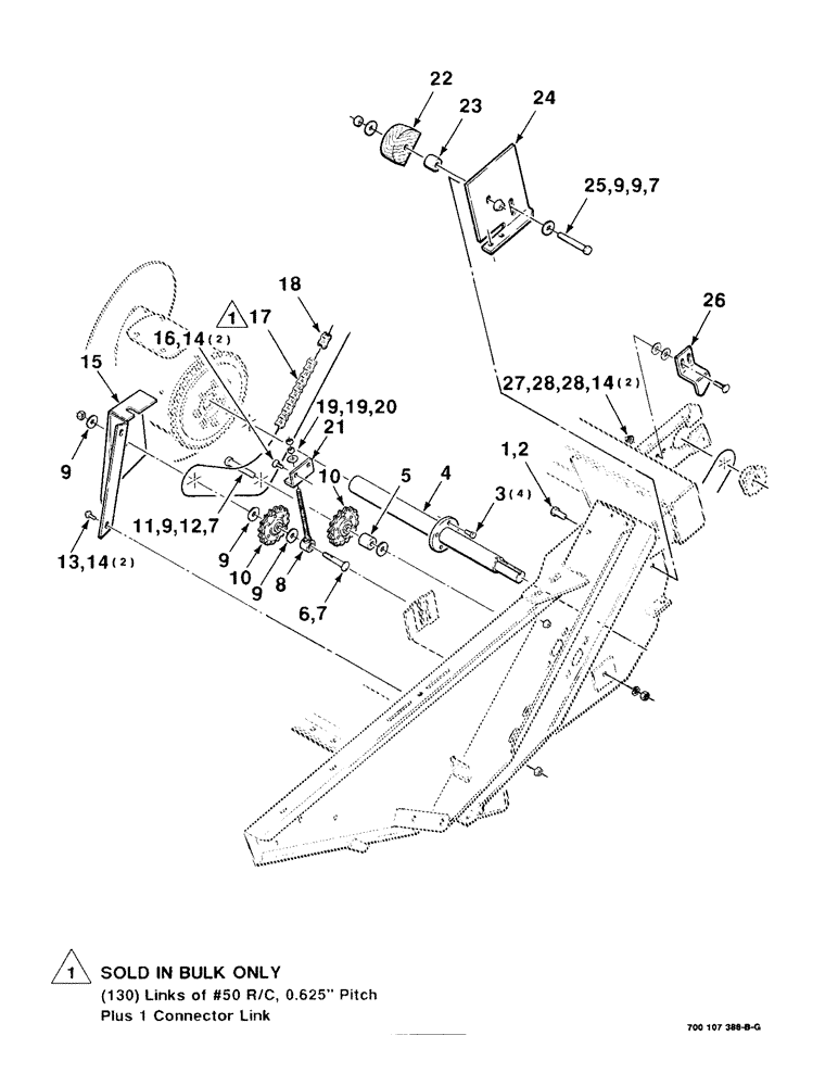 Схема запчастей Case IH 8820 - (2-14) - AUGER DRIVE ASSEMBLY (09) - CHASSIS