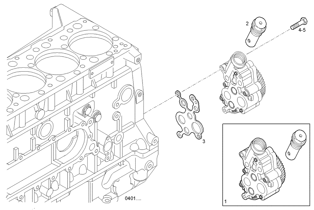 Схема запчастей Case IH F3BE0684N E903 - (3001.000) - OIL PUMP 