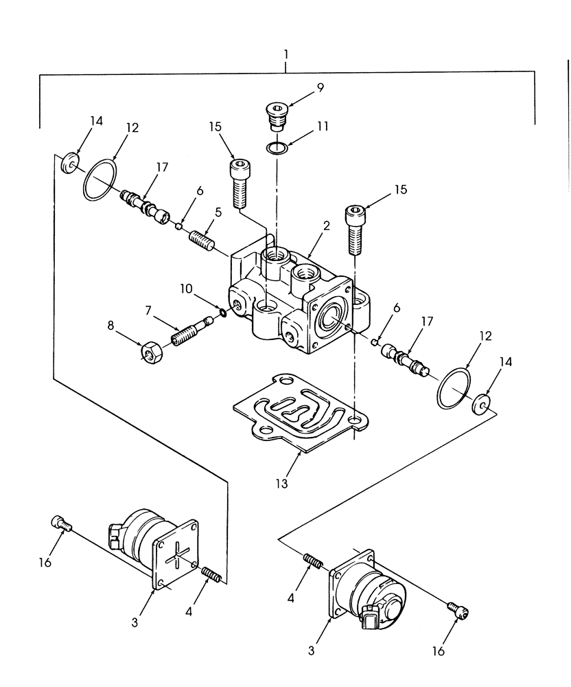 Схема запчастей Case IH DX55 - (07.03.02) - EHSS SHUTTLE VALVE ASSEMBLY DETAILS (07) - HYDRAULIC SYSTEM