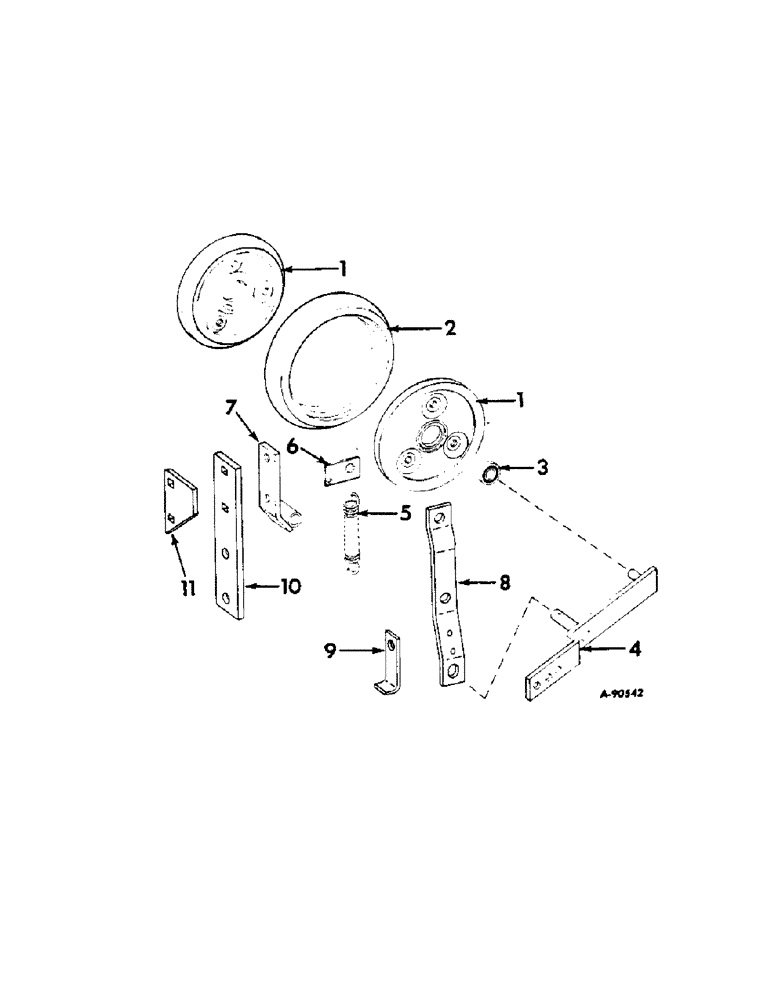 Схема запчастей Case IH 86 - (V-16) - SEED FIRMING WHEEL, ONE PER ROW 