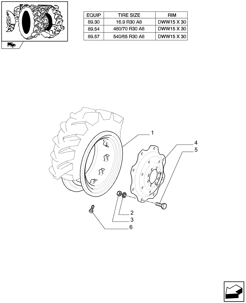 Схема запчастей Case IH FARMALL 95C - (83.00[04]) - DRIVE WHEELS (11) - WHEELS/TRACKS