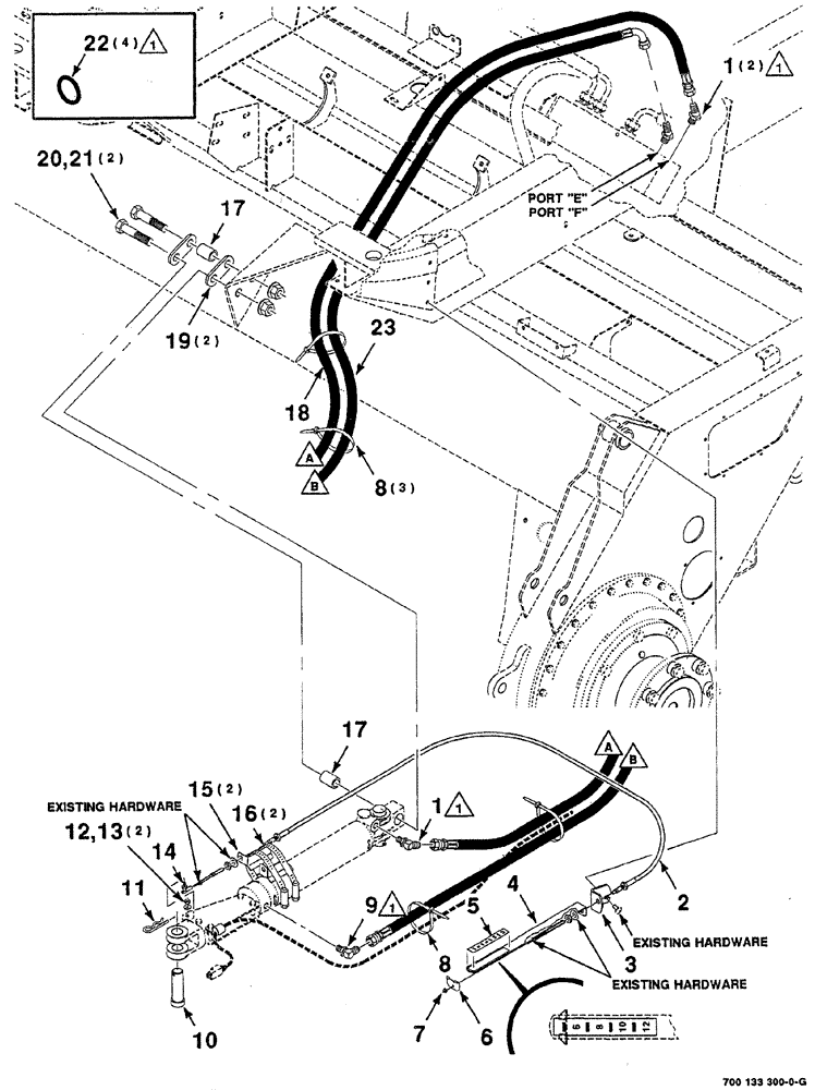 Схема запчастей Case IH 8870 - (08-70) - HYDRAULIC HEADER ANGLE TILT ASSEMBLY (35) - HYDRAULIC SYSTEMS