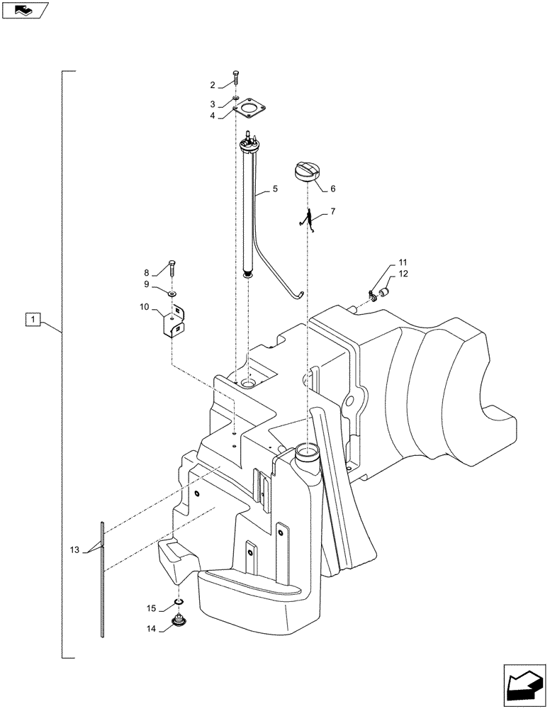 Схема запчастей Case IH PUMA 130 - (10.216.01) - VAR - 743672, 743670, 743671, 390142 - FUEL TANK & ASSOCIATED PARTS (10) - ENGINE