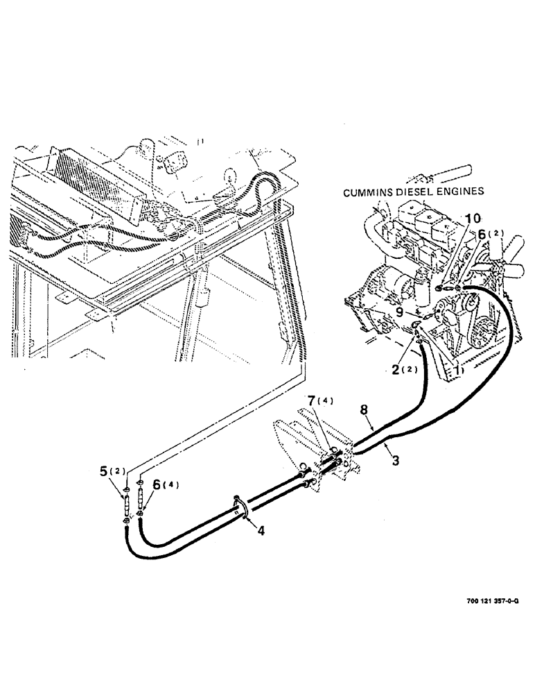 Схема запчастей Case IH 8825HP - (07-22) - HEATER HOSE ASSEMBLY (09) - CHASSIS