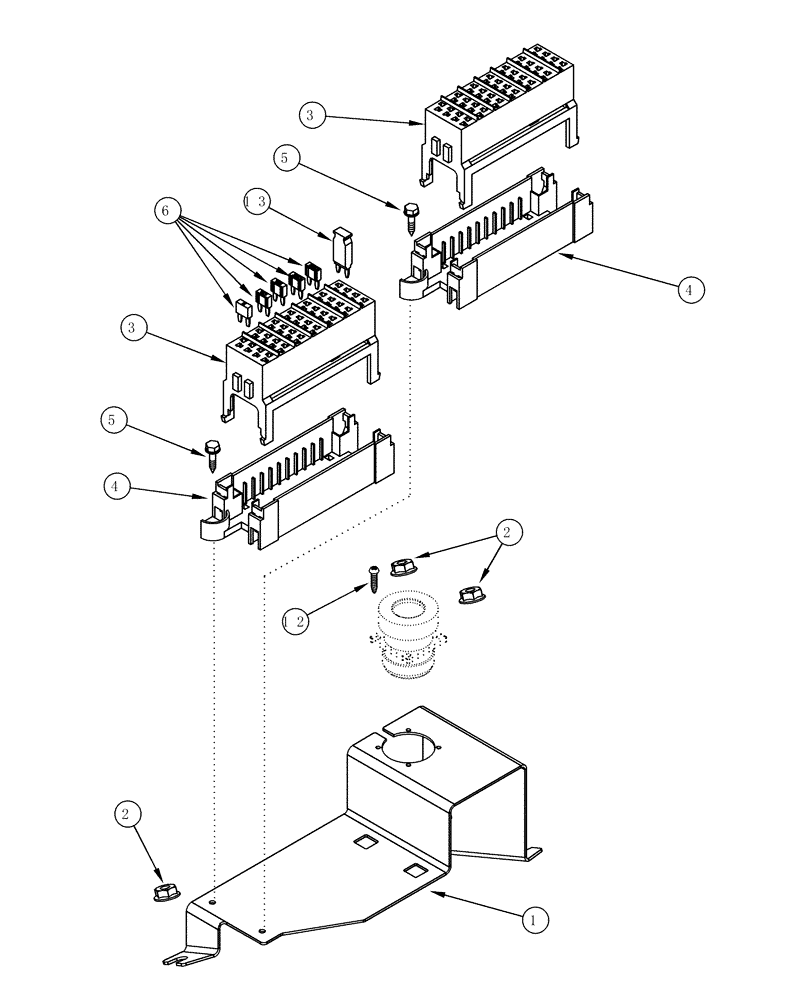 Схема запчастей Case IH MX180 - (04-20) - ELECTRICAL COMPONENT MOUNTING (04) - ELECTRICAL SYSTEMS