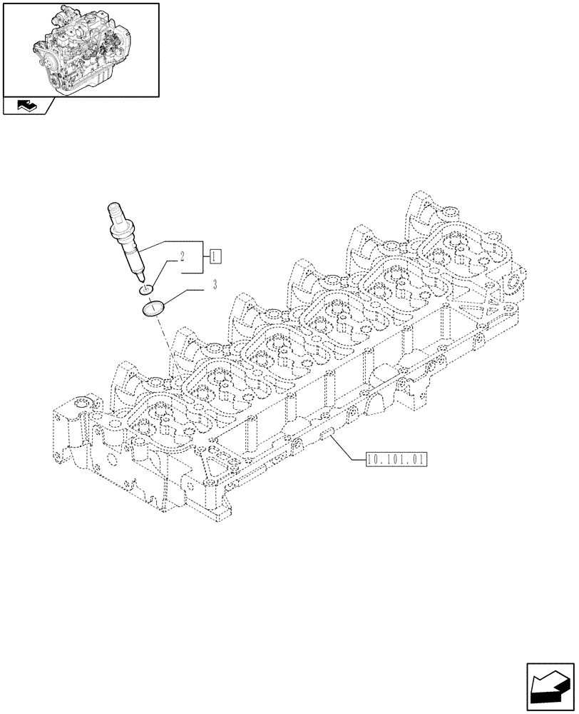 Схема запчастей Case IH F4GE9684R J603 - (10.218.02) - INJECTION EQUIPMENT - INJECTOR (504125156) 