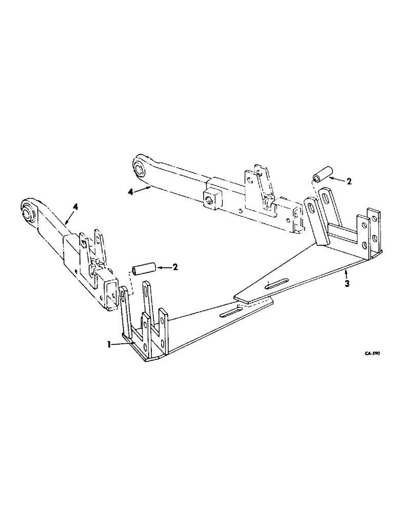 Схема запчастей Case IH 856 - (K-13) - DRAWBARS AND HITCHES, THREE POINT HITCH STABILIZER Drawbars & Hitches