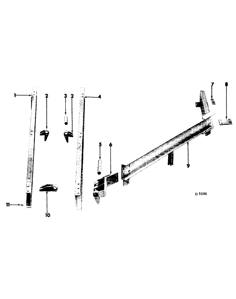 Схема запчастей Case IH 75 - (06-08) - HITCH CHANNELS AND HINGE BRACKETS 