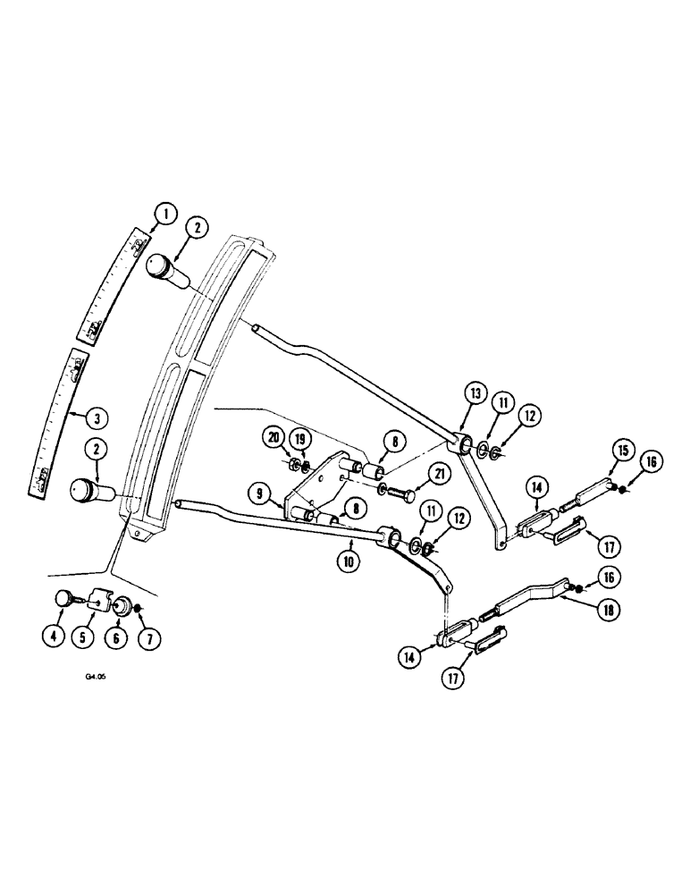 Схема запчастей Case IH 2140 - (8-14) - HYDRAULIC LIFT, OUTER CONTROLS (08) - HYDRAULICS