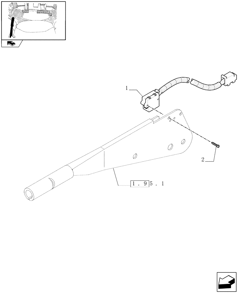 Схема запчастей Case IH PUMA 210 - (1.75.1[08]) - HAND BRAKE SWITCH (06) - ELECTRICAL SYSTEMS