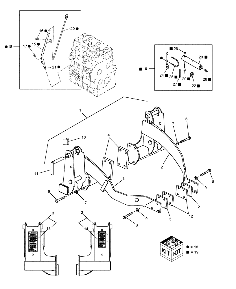 Схема запчастей Case IH LX112 - (002) - MOUNT KIT (00) - COMPLETE MACHINE