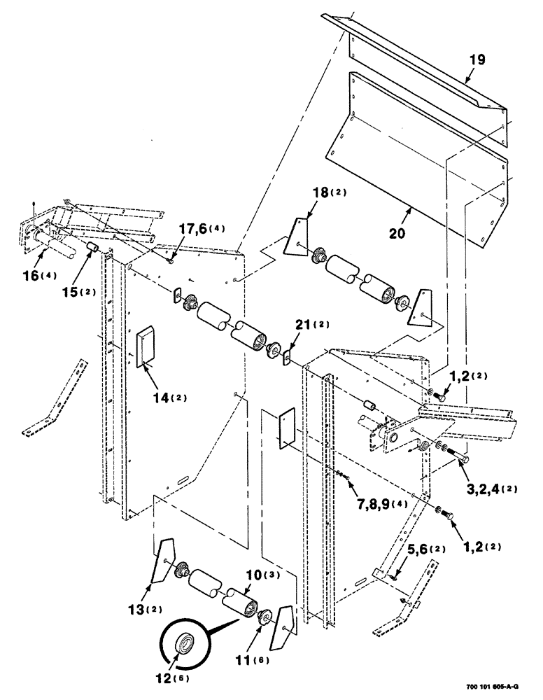 Схема запчастей Case IH 8420 - (05-06) - TAILGATE ASSEMBLY (S/N CFH0054742 AND LATER) (16) - BALE EJECTOR