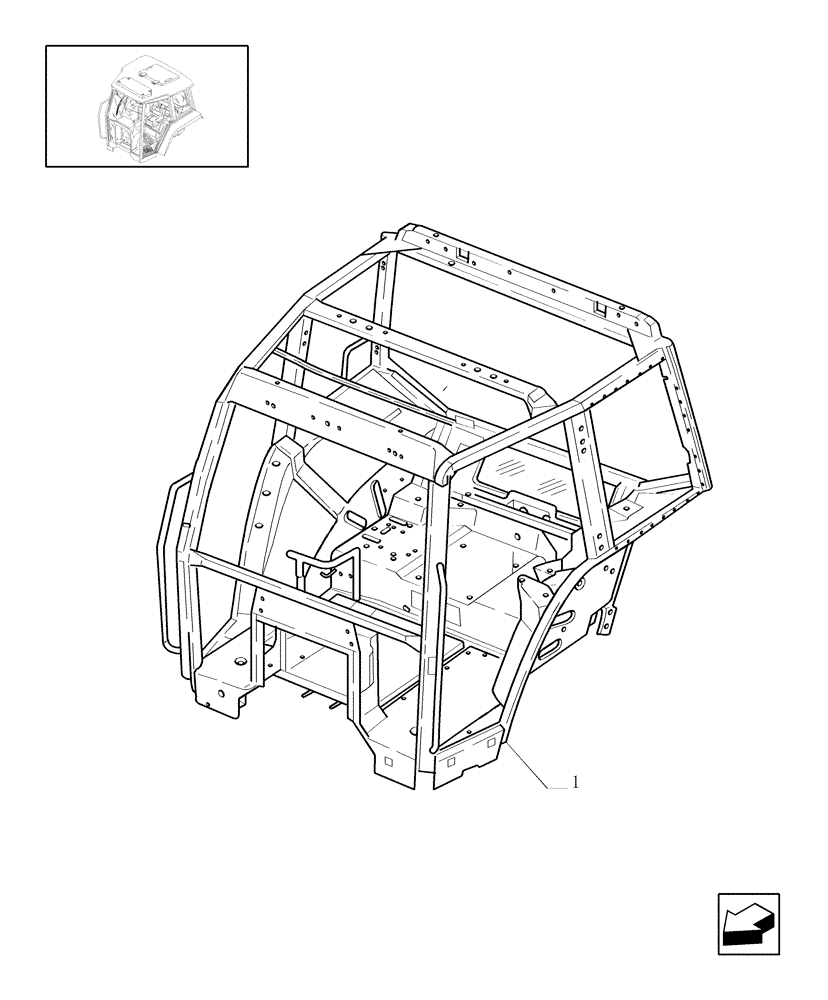 Схема запчастей Case IH JX90U - (1.92.1) - CAB - FRAME (10) - OPERATORS PLATFORM/CAB