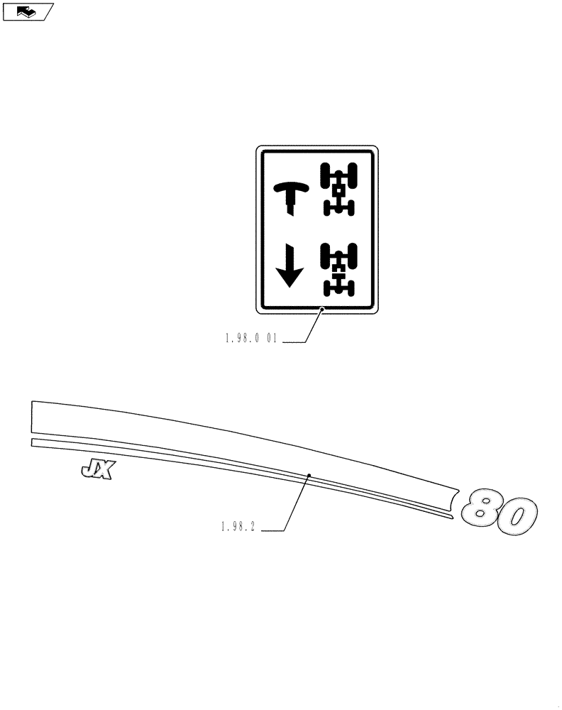 Схема запчастей Case IH FARMALL 60 - (SEC. 13) - DECALS (00) - GENERAL