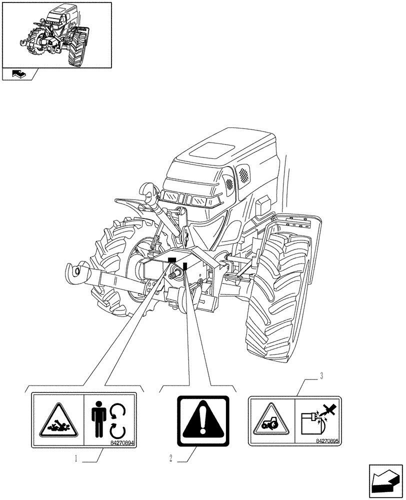 Схема запчастей Case IH FARMALL 75N - (1.98.0[07]) - DECALS - FRONT (13) - DECALS