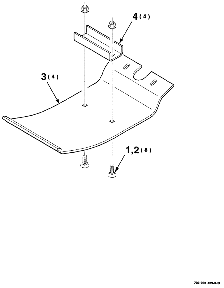 Схема запчастей Case IH 725 - (09-006) - HIGH SKID SHOE KIT (88) - ACCESSORIES