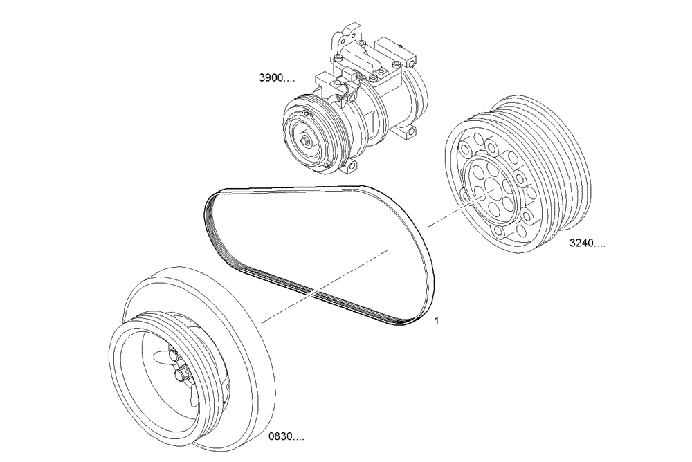 Схема запчастей Case IH F2CE9684M E007 - (3934.006) - CONT.AIR COND.COMPRESSOR 