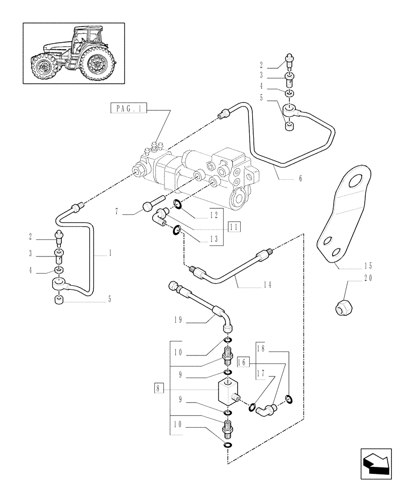 Схема запчастей Case IH MXM190 - (1.82.713/06[02]) - (VAR.418/1) TRAILER BRAKE VALVE FOR LOAD SENSING CLOSED CENTRE (CCLS) - ITALY (07) - HYDRAULIC SYSTEM