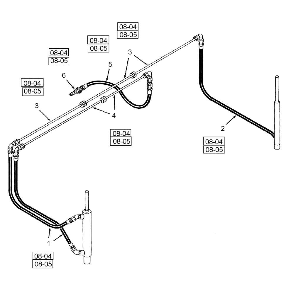 Схема запчастей Case IH 1020 - (01-02) - PICTORIAL INDEX, REEL LIFT HYDRAULIC SYSTEM (00) - PICTORIAL INDEX