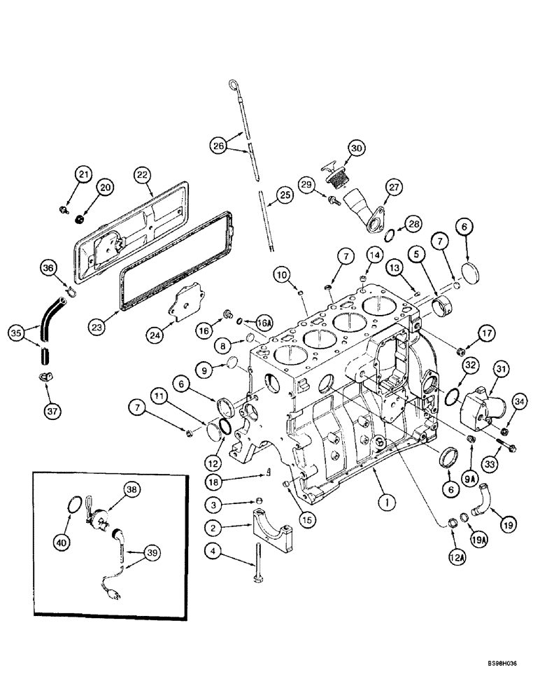 Схема запчастей Case IH 4391 - (2-62) - CYLINDER BLOCK / ENGINE BLOCK HEATER / ENGINE OVERHAUL KIT, 4-390 EMISSIONS CERTIFIED ENGINE (02) - ENGINE