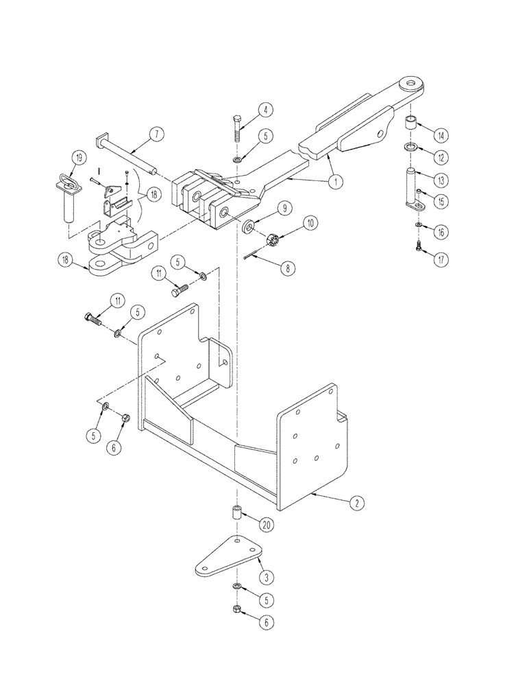 Схема запчастей Case IH STX425 - (09-11) - DRAWBAR - REYNOLDS, BSN JEE0102001 (09) - CHASSIS