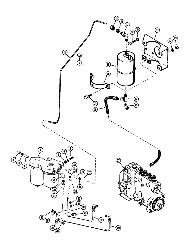 Схема запчастей Case IH 1060 - (396) - FUEL INJECTION FILTER SYSTEM, (301) DIESEL ENGINE (10) - ENGINE