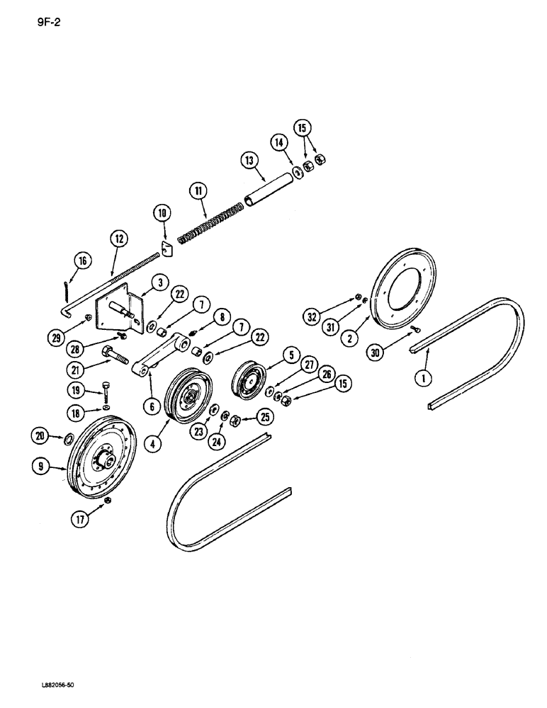 Схема запчастей Case IH 1640 - (9F-02) - STRAW SPREADER DRIVE (19) - STRAW SPREADER & CHOPPER