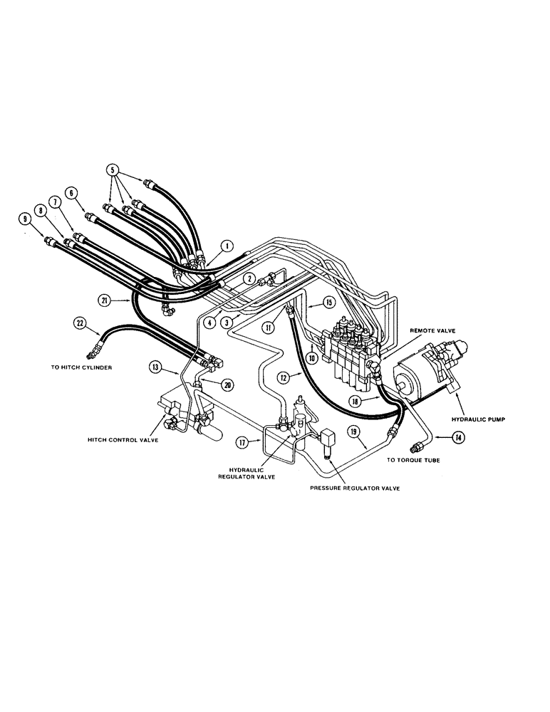 Схема запчастей Case IH 3394 - (1-12) - PICTORIAL INDEX, REMOTE HYDRAULICS (00) - PICTORIAL INDEX