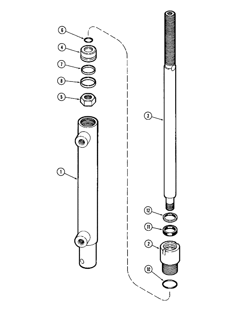 Схема запчастей Case IH 1010 - (8-16) - REEL LIFT MASTER CYLINDER (35) - HYDRAULIC SYSTEMS