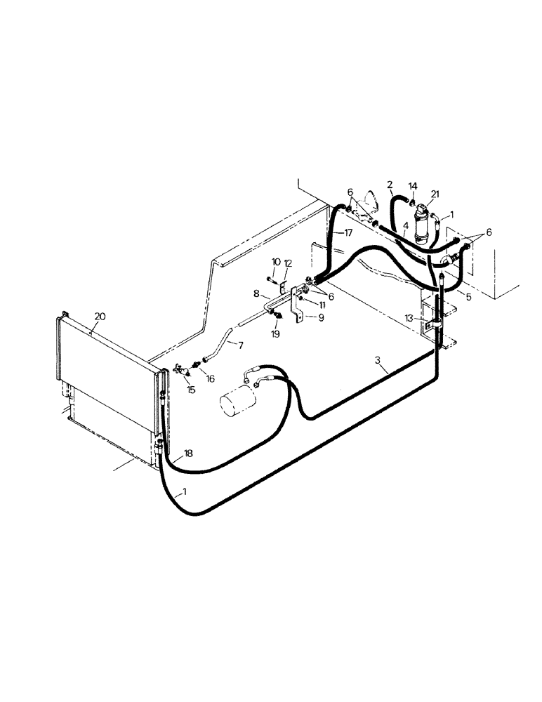 Схема запчастей Case IH KM-225 - (03-05) - A/C AND HEATER PLUMBING, CUMMINS L10 ENGINE (03) - Climate Control