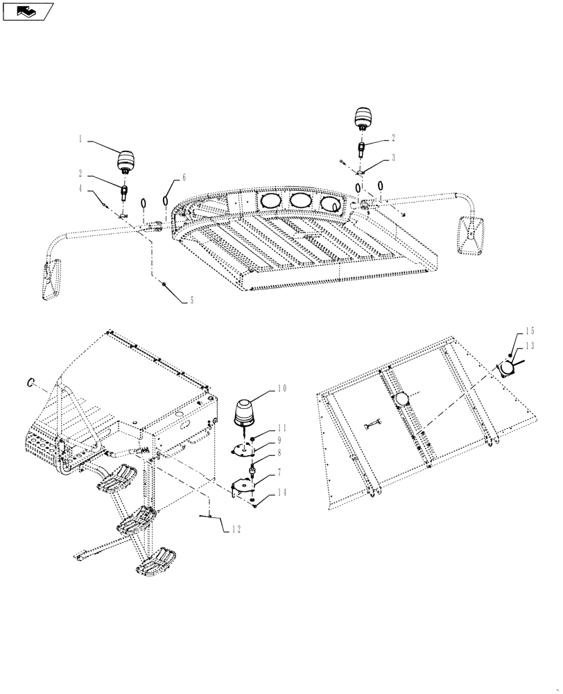 Схема запчастей Case IH 7130 - (55.408.01) - BEACON, ROTATING (55) - ELECTRICAL SYSTEMS