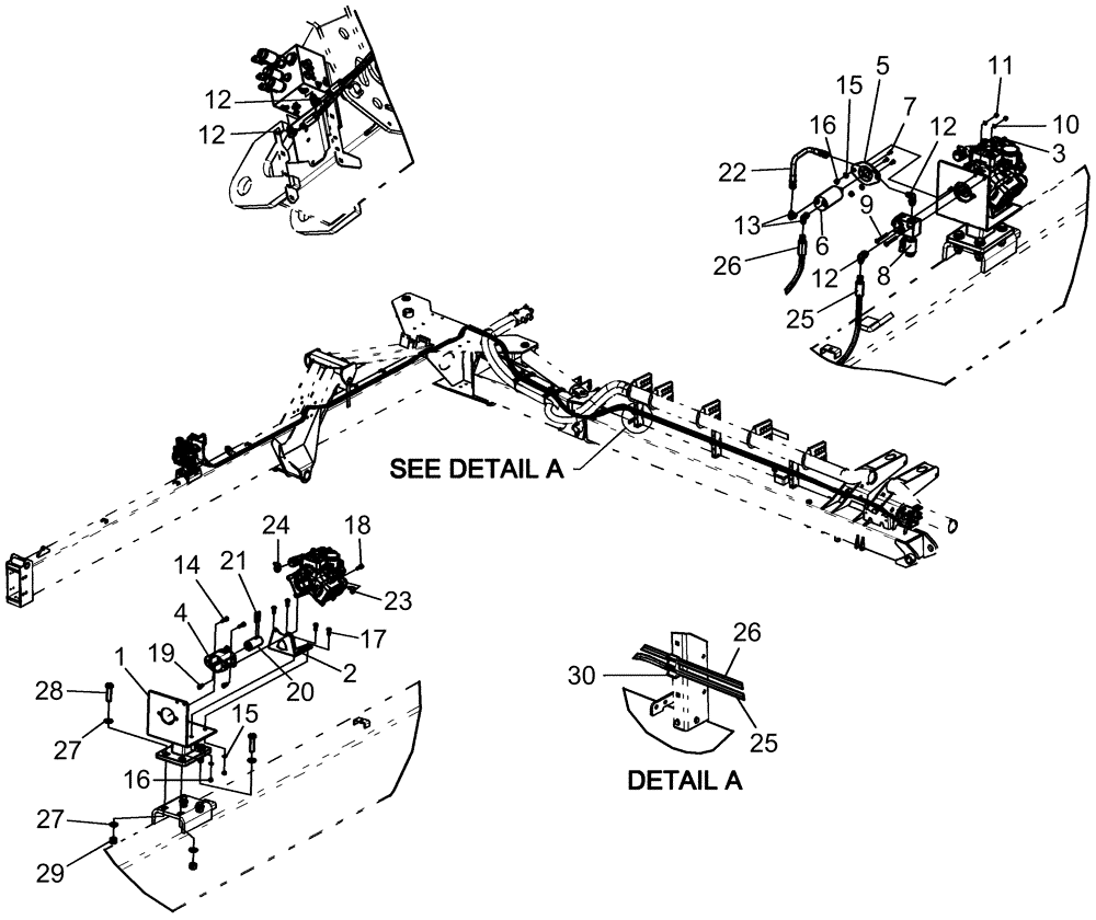 Схема запчастей Case IH 1260 - (75.110.06) - LIQUID FERTILIZER - PUMP AND MOUNTING (75) - SOIL PREPARATION