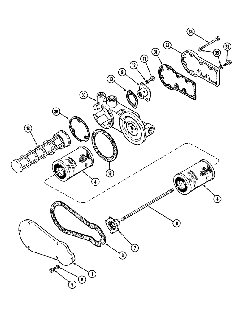 Схема запчастей Case IH 2096 - (8-258) - HYDRAULICS, OIL FILTER AND SCREEN (08) - HYDRAULICS