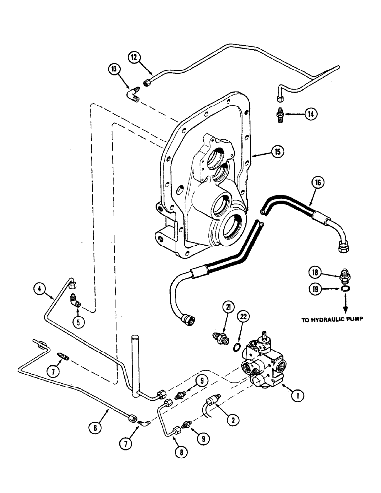 Схема запчастей Case IH 2290 - (8-358) - HYDRAULICS, PTO TUBES AND FITTINGS (08) - HYDRAULICS