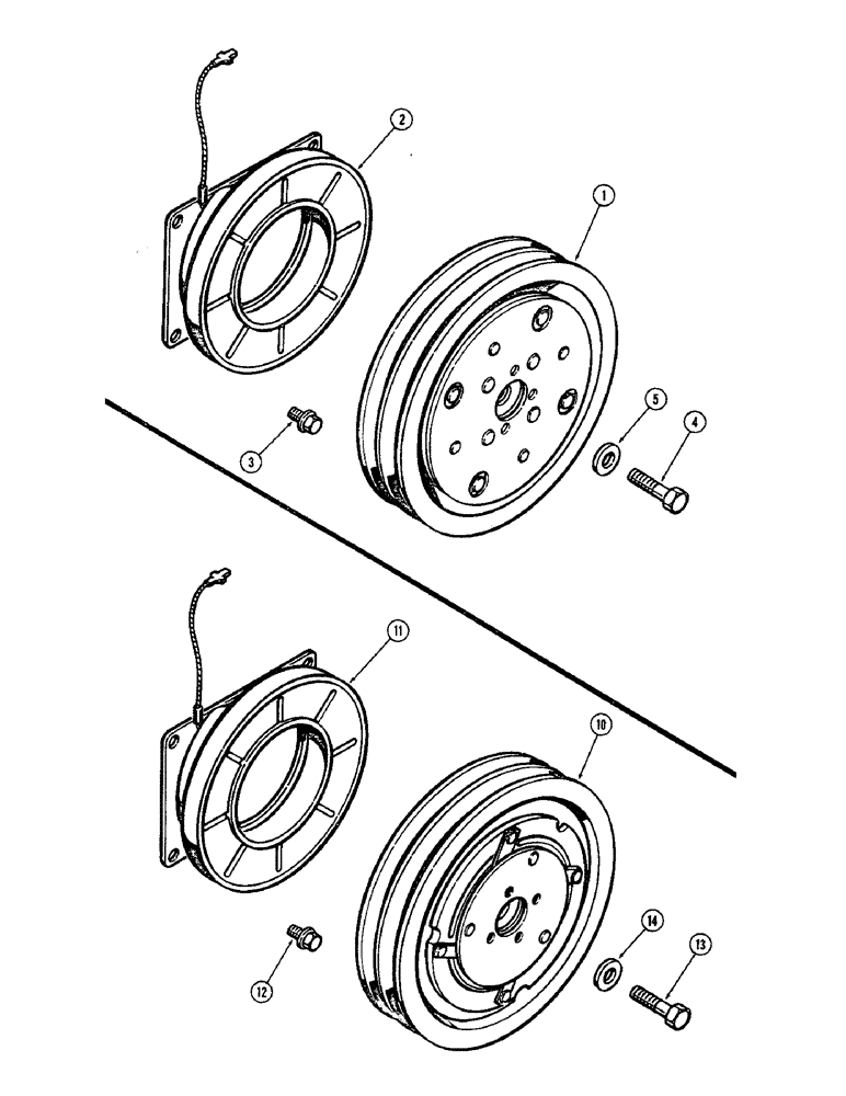 Схема запчастей Case IH 2470 - (556) - CAB, AIR CONDITIONING, YORK COMPRESSOR CLUTCH ASSEMBLY (09) - CHASSIS/ATTACHMENTS