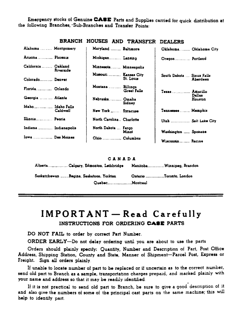 Схема запчастей Case IH 200 - (02) - SELL GENUINE CASE PARTS (Jun 4 2002 1:03:00.0023 PM) 