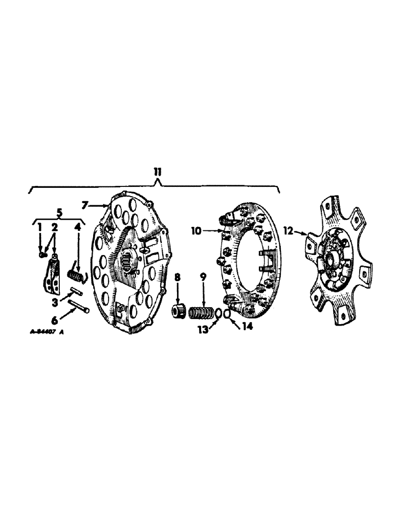 Схема запчастей Case IH 1256 - (B-02) - POWER TRAIN, CLUTCH (03) - POWER TRAIN