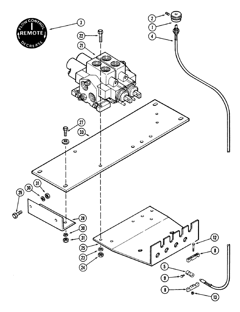 Схема запчастей Case IH 4694 - (8-322) - REMOTE HYDRAULIC VALVE FLOW CONTROLS (08) - HYDRAULICS