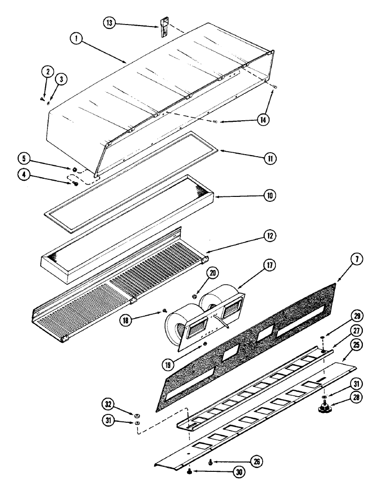 Схема запчастей Case IH 4890 - (9-430) - CAB, AIR FILTER AND BLOWER (09) - CHASSIS/ATTACHMENTS