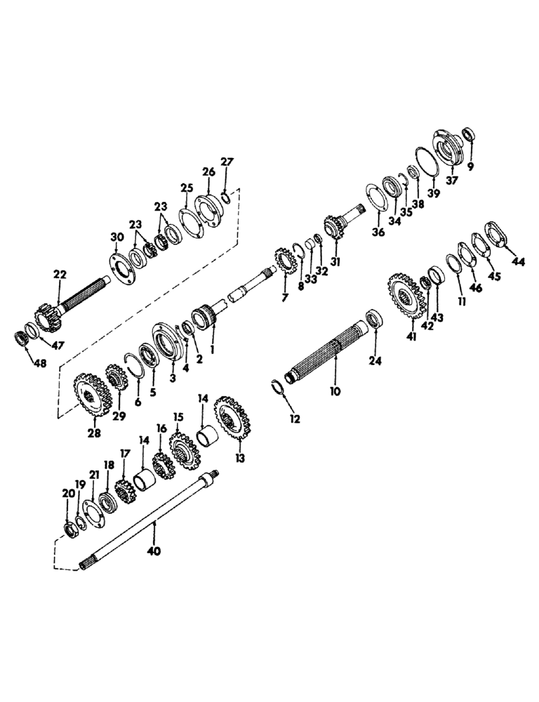 Схема запчастей Case IH 4100 - (B-03) - POWER TRAIN, SPEED TRANSMISSION, IN CLUTCH HOUSING (03) - POWER TRAIN