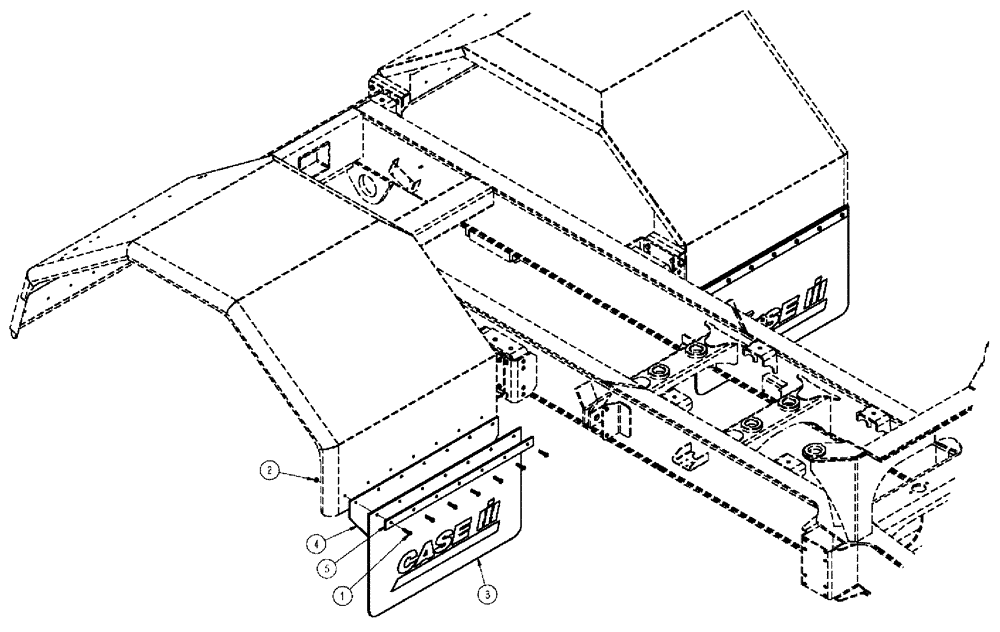 Схема запчастей Case IH TITAN 4020 - (10-006) - MUDFLAP GROUP, FRONT OF REAR Options