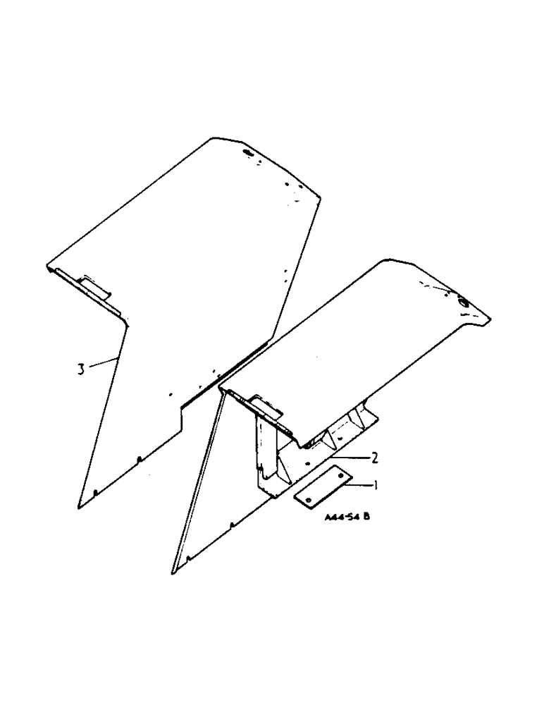 Схема запчастей Case IH 444 - (6-83) - FLAT TOP FENDER ATTACHMENT (09) - CHASSIS