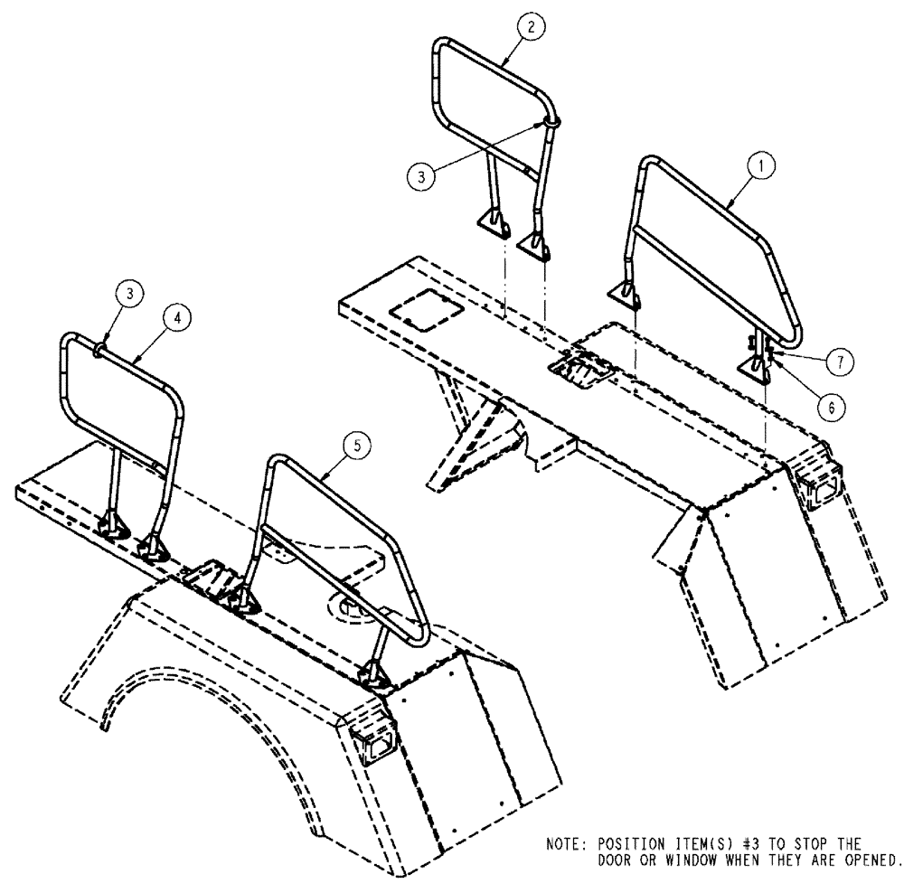 Схема запчастей Case IH TITAN 4520 - (04-012) - HANDRAIL GROUP, LIQUID Frame & Suspension