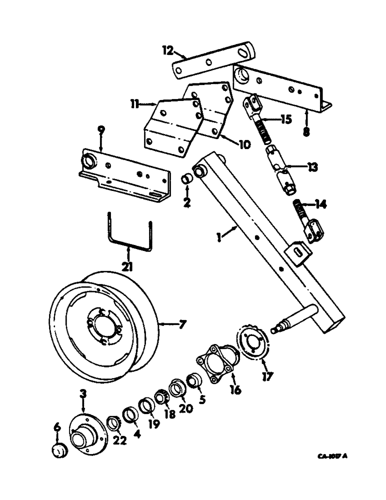 Схема запчастей Case IH 82-SERIES - (B-38) - GAUGE WHEEL 