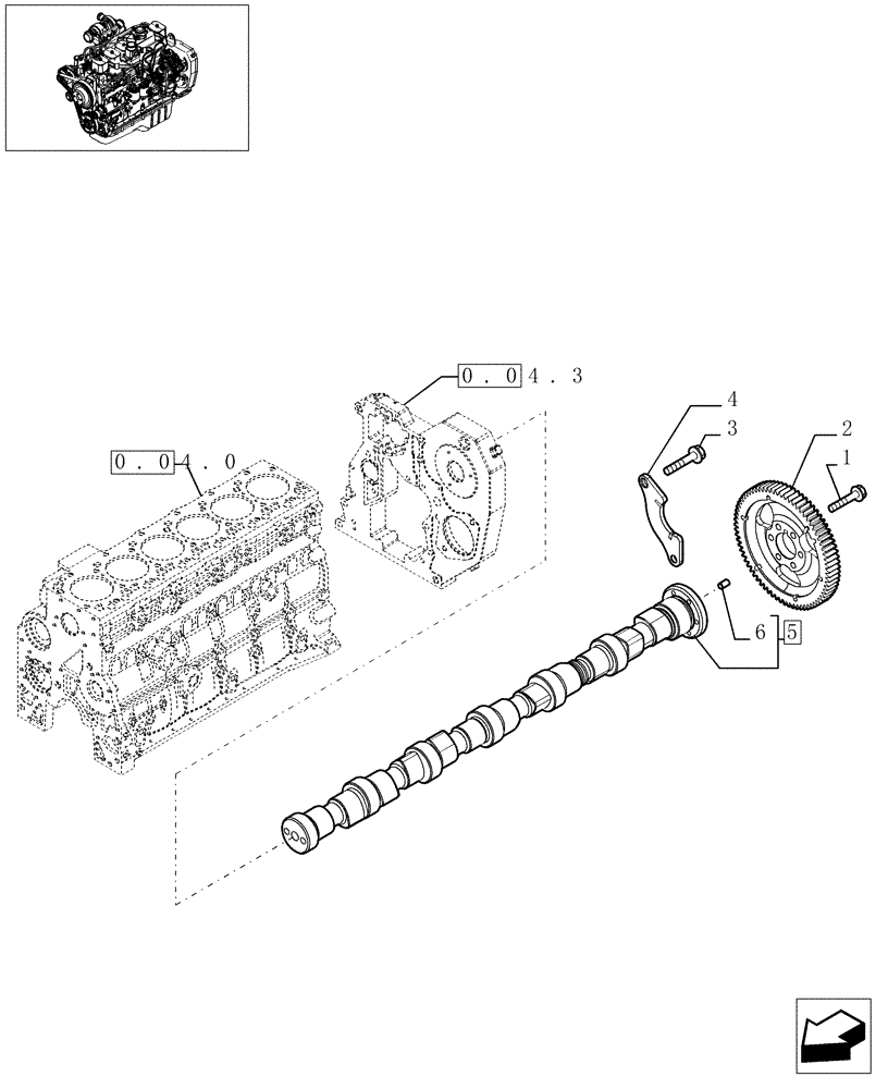 Схема запчастей Case IH F4GE0684C D600 - (0.12.0[01]) - CAMSHAFT - TIMING CONTROL (504057591) 