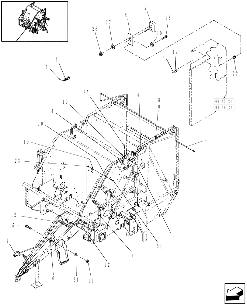 Схема запчастей Case IH RB564 - (06.11) - LIGHTING, NORTH AMERICA (06) - ELECTRICAL SYSTEMS