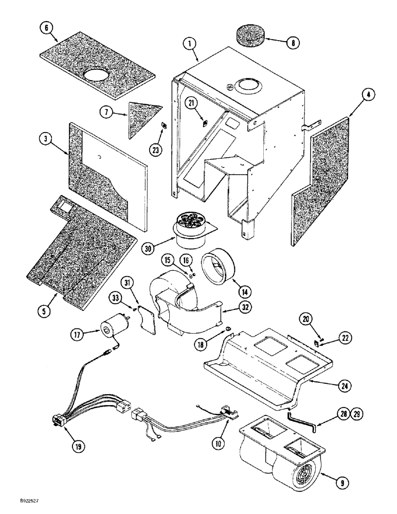 Схема запчастей Case IH 9350 - (9-090) - AIR CONDITIONER AND HEATER MODULE ASSEMBLY, INTERNAL COMPONENTS (09) - CHASSIS/ATTACHMENTS