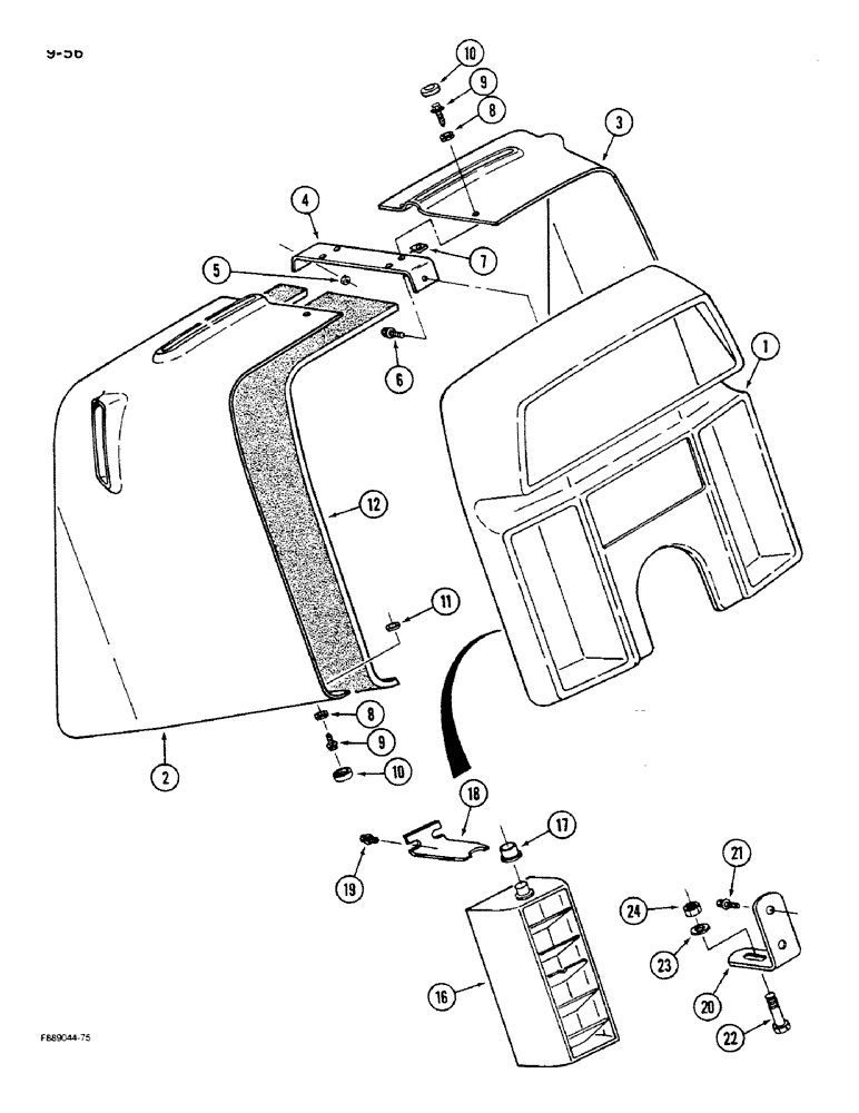 Схема запчастей Case IH 9270 - (9-56) - INSTRUMENT PANEL, CAB (09) - CHASSIS/ATTACHMENTS